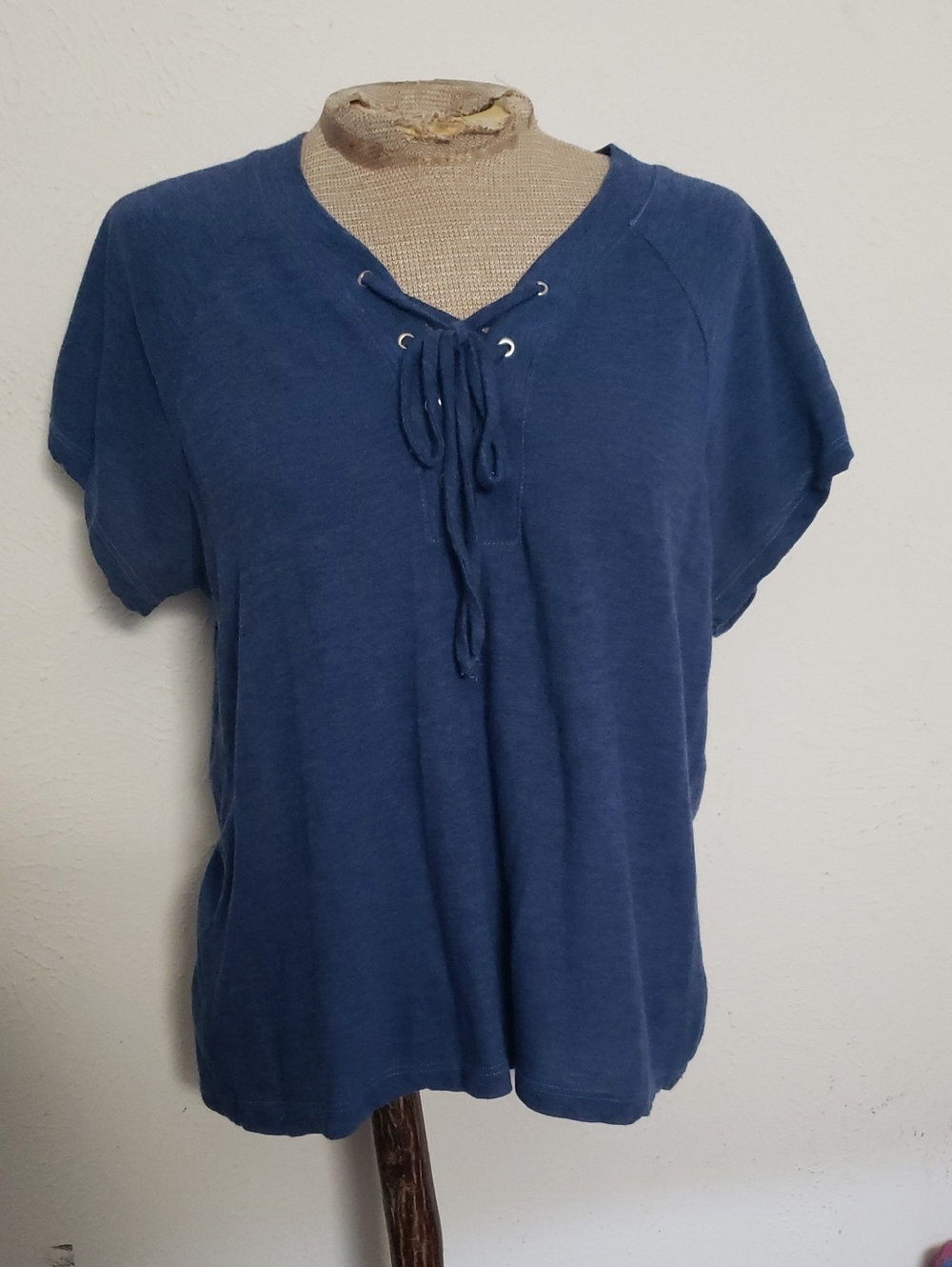 Monrow Laced Tee Sz S